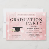 Pink Bokeh Hintergrund Einladung (Vorderseite)