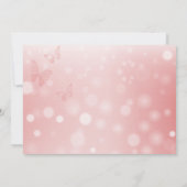 Pink Bokeh Hintergrund Einladung (Rückseite)