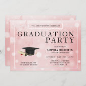 Pink Bokeh Hintergrund Einladung (Vorne/Hinten)