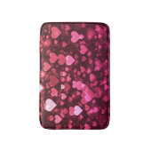 Pink Bokeh Hört digitales Hintergrundbild Badematte (Vorderseite Vertikal)