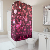 Pink Bokeh Hört digitales Hintergrundbild Duschvorhang (Beispiel)