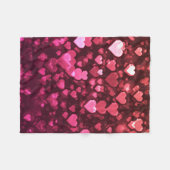Pink Bokeh Hört digitales Hintergrundbild Fleecedecke (Vorderseite (Horizontal))