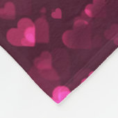 Pink Bokeh Hört digitales Hintergrundbild Fleecedecke (Ecke)