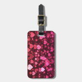 Pink Bokeh Hört digitales Hintergrundbild Gepäckanhänger (Vorderseite vertikal)