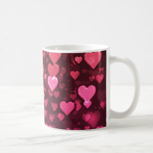 Pink Bokeh Hört digitales Hintergrundbild Kaffeetasse