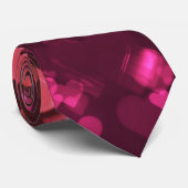 Pink Bokeh Hört digitales Hintergrundbild Krawatte (Gerollt)