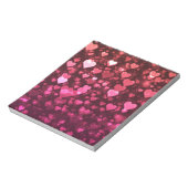 Pink Bokeh Hört digitales Hintergrundbild Notizblock (Rotiert)