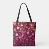 Pink Bokeh Hört digitales Hintergrundbild Tasche (Rückseite)