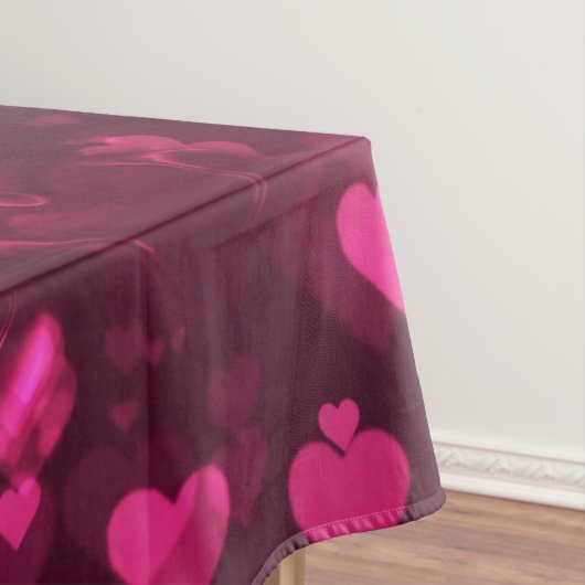 Pink Bokeh Hört digitales Hintergrundbild Tischdecke (Beispiel)