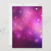 Pink Bokeh Junggeselinnen-Abschied Einladung (Rückseite)