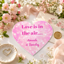 Pink Bokeh Liebe ist im Luftpaar