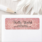 Pink Bokeh Lights Sweet 16 Rücksendeadressen-Aufkl (Insitu)