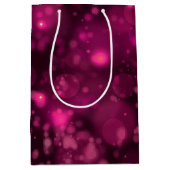 Pink Bokeh Mittlere Geschenktüte (Vorderseite)