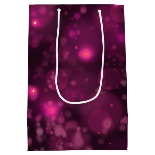 Pink Bokeh Mittlere Geschenktüte (Rückseite)