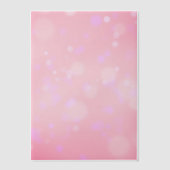 Pink Bokeh Pergament Einladungen (Vorderseite)