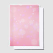 Pink Bokeh Pergament Einladungen (Versetzt)