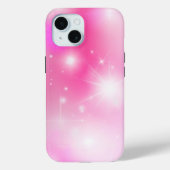 Pink Bokeh Stars Case-Mate iPhone Hülle (Rückseite)