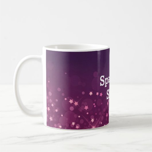 Pink Bokeh Stars Kaffeetasse (Links)