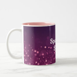 Pink Bokeh Stars Kaffeetasse