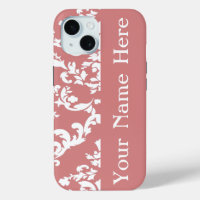 Pink Bold Damask w/ name @ Emporiomoffa