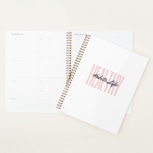 Pink Bold Gesunde Habits Life Planner Planer (Anzeige)