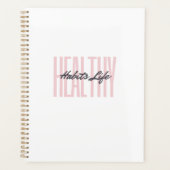 Pink Bold Gesunde Habits Life Planner Planer (Vorderseite)
