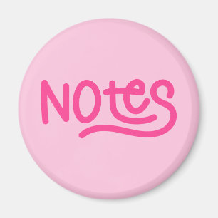 Pink Bold Handwriting Notes Typografie Magnet