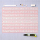 Pink Bone Inlay Floral Border Decoupage Paper Seidenpapier (Handwerk)