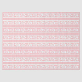 Pink Bone Inlay Floral Border Decoupage Paper Seidenpapier