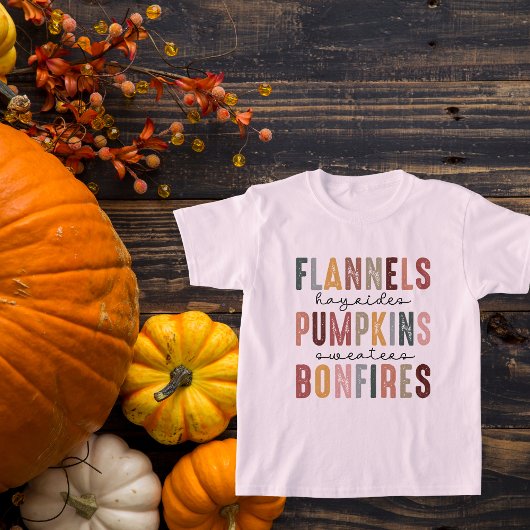 Pink Bonfire Girl & Pumpkin Patch Wear T-Shirt