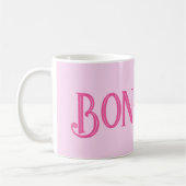 Pink Bonjour Pastel Pink Tasse (Links)