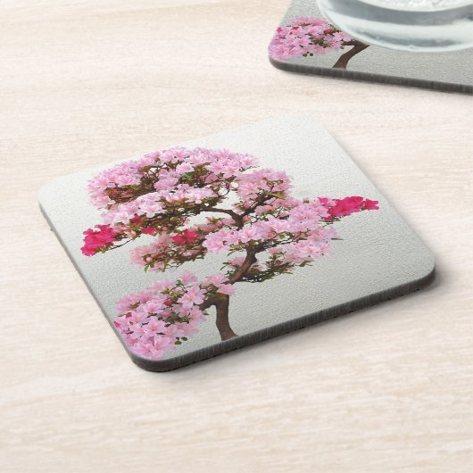 Pink Bonsai Tree Untersetzer (Linke Seite)