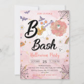 Pink Boo Bash Halloween-Party Einladung (Vorderseite)