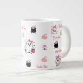 Pink Boo Cute Ghost Halloween Coffee Cup Jumbo-Tasse (Vorderseite Rechts)