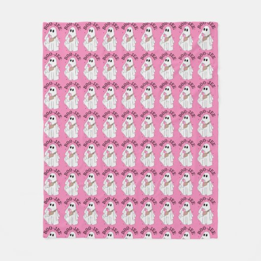 Pink Boo Jee Fleece Blanket (Vorderseite)