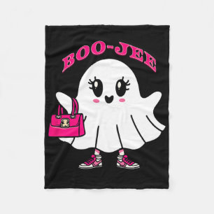 Pink Boo-jee Funny Ghost Halloween Fleecedecke