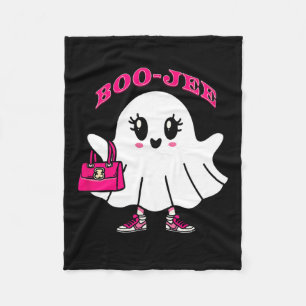 Pink Boo-jee Funny Ghost Halloween Fleecedecke