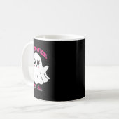 Pink Boo-jee Funny Ghost Halloween Kaffeetasse (Vorderseite Links)