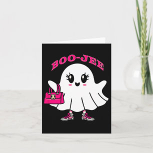 Pink Boo-jee Funny Ghost Halloween Karte