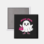 Pink Boo-jee Funny Ghost Halloween Magnet (Vorderseite/Rückseite)