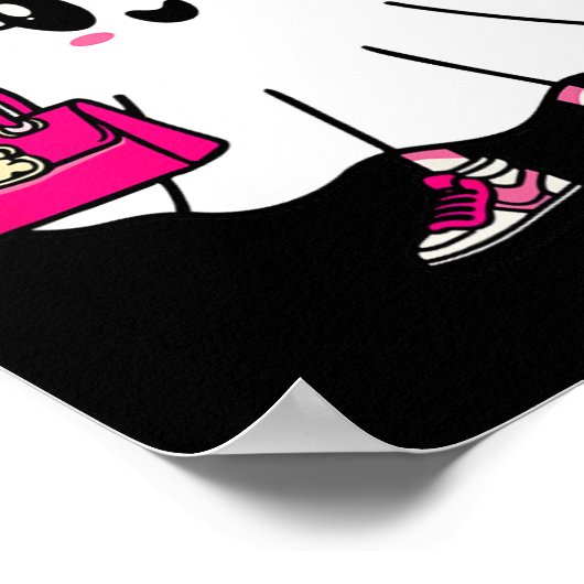 Pink Boo-jee Funny Ghost Halloween Poster (Ecke)