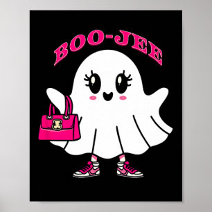 Pink Boo-jee Funny Ghost Halloween Poster