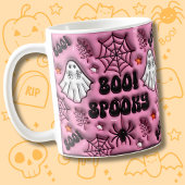 Pink Boo! Spooky 3D-Effekt Spider Web-Host Kaffeetasse
