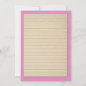 Pink Book Invite der Library Card Graduation Party Einladung (Rückseite)