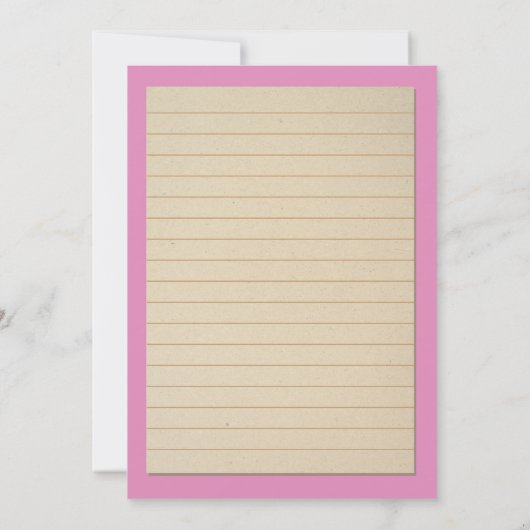 Pink Book Invite der Library Card Graduation Party Einladung (Rückseite)