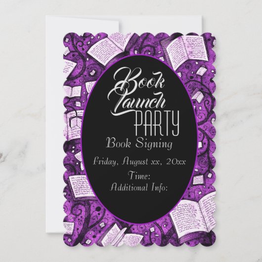 Pink Book Launch Partys Einladung (Vorderseite)