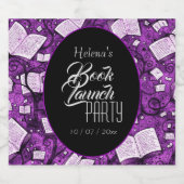 Pink Book Launch Partys Schaumweinetikett (Einzelnes Label)