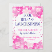 Pink Book Release Launch Signing Party Einladung (Vorderseite)