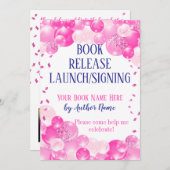 Pink Book Release Launch Signing Party Einladung (Vorne/Hinten)