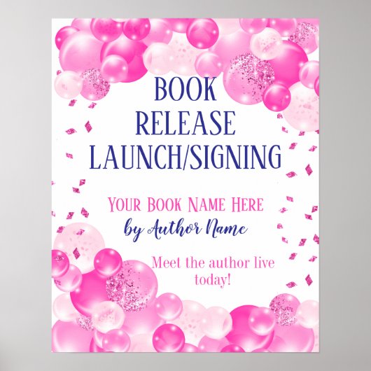 Pink Book Release Launch Signing Party Poster (Vorne)